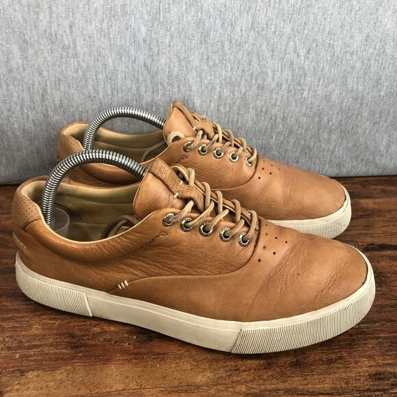 Sperry Other - Sperry Gold Cup Men Size 8 Brown Tan Leather Sneakers Shoes Lace Up‎